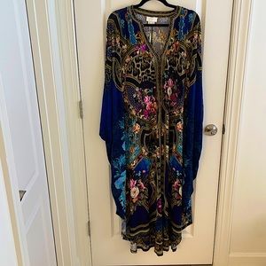 Camilla Jersey Long Kaftan with Rounded hem